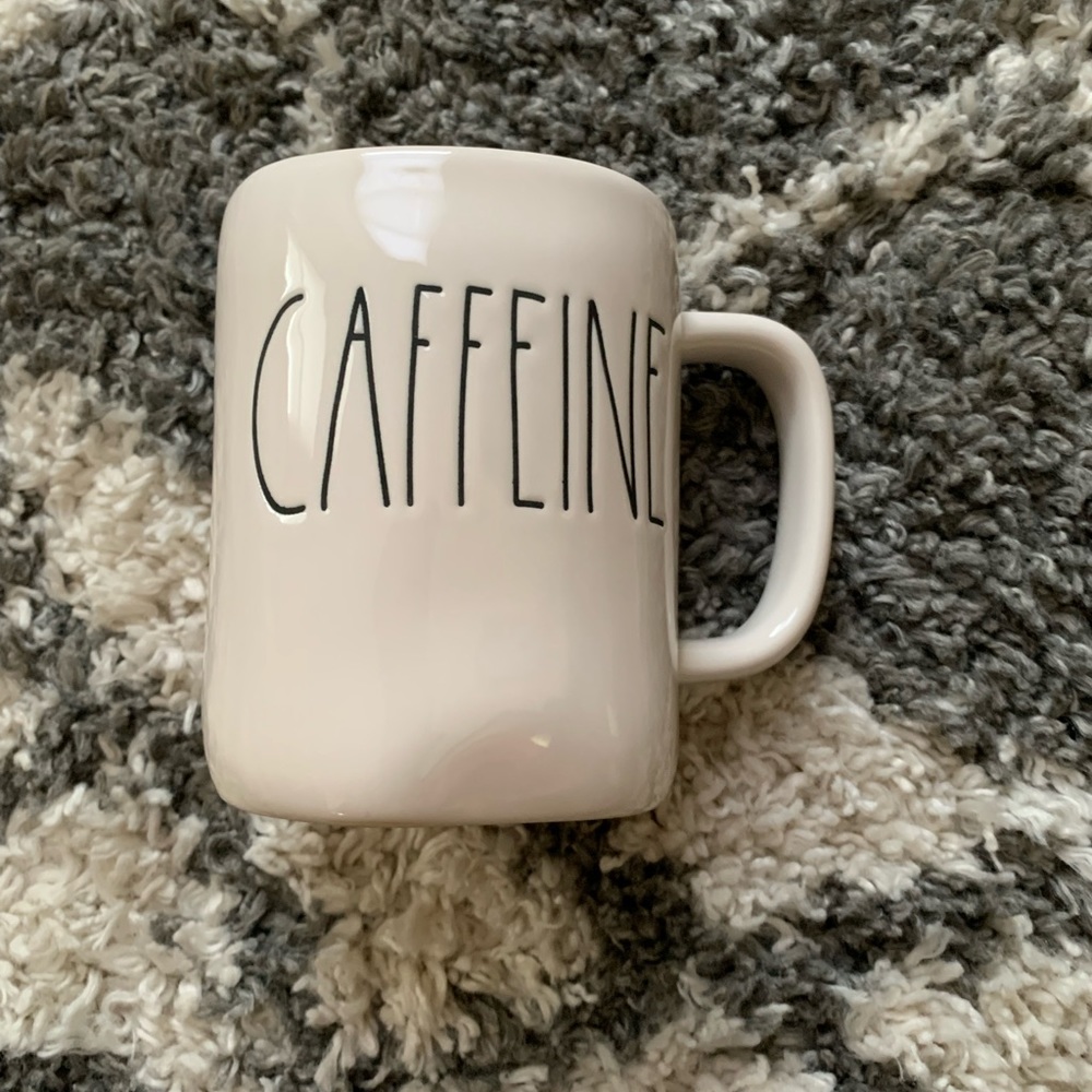 Rae Dunn by Magenta CAFFEINE Farmhouse Mug Ivory LL Large Letter